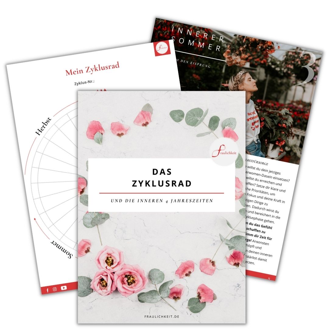 Fraulichkeit-FREE-Zyklusrad-quadrat-plain Zyklusrad Kostenlos eBook Fraulichkeit Anne Lippold Coaching Zyklusachtsamkeit Menstruationsbeschwerden PMS Stimmungsschwankungen Cycle Syncing